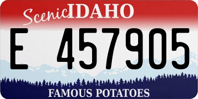 ID license plate E457905