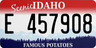 ID license plate E457908