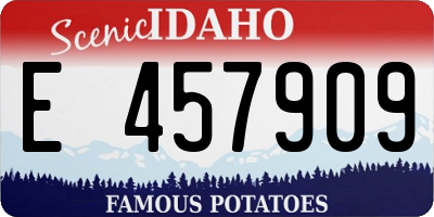 ID license plate E457909