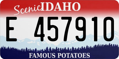 ID license plate E457910