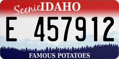 ID license plate E457912
