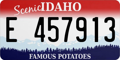 ID license plate E457913