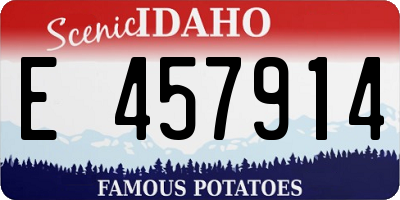 ID license plate E457914