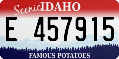 ID license plate E457915