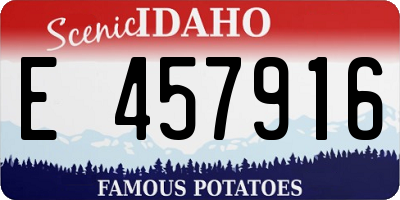 ID license plate E457916