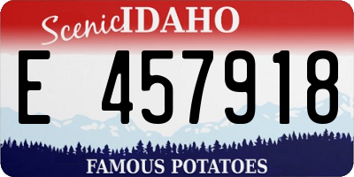 ID license plate E457918