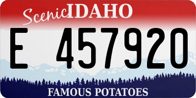 ID license plate E457920