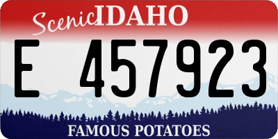 ID license plate E457923