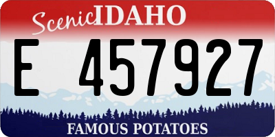 ID license plate E457927