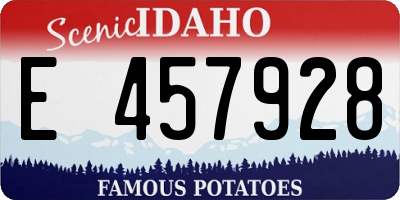 ID license plate E457928