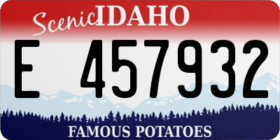 ID license plate E457932