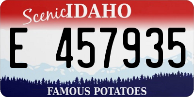 ID license plate E457935