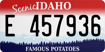ID license plate E457936