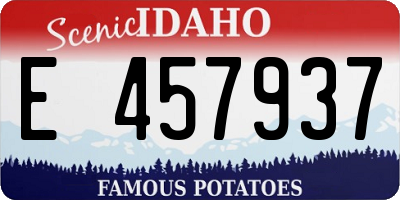 ID license plate E457937
