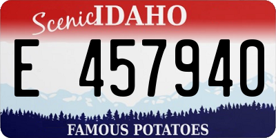 ID license plate E457940