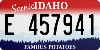 ID license plate E457941