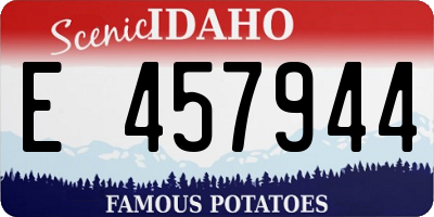 ID license plate E457944
