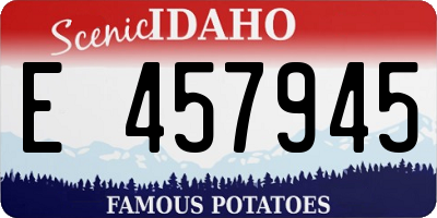 ID license plate E457945