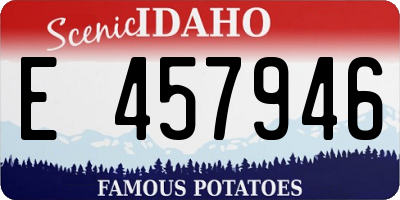 ID license plate E457946