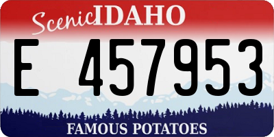 ID license plate E457953
