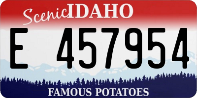 ID license plate E457954