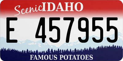 ID license plate E457955
