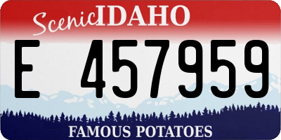 ID license plate E457959