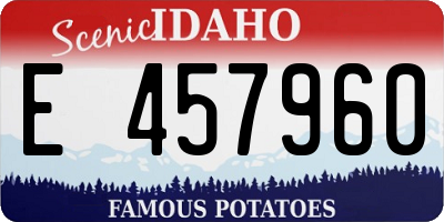 ID license plate E457960