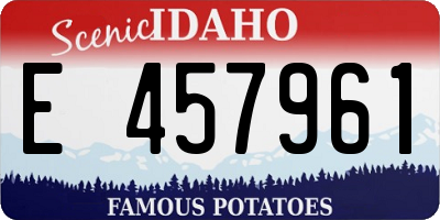 ID license plate E457961