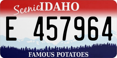 ID license plate E457964