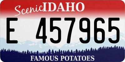 ID license plate E457965
