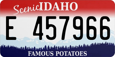 ID license plate E457966