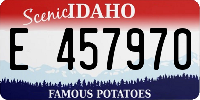 ID license plate E457970