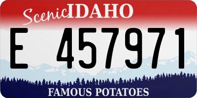 ID license plate E457971