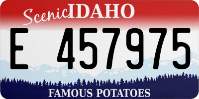 ID license plate E457975