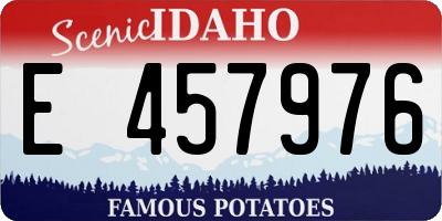 ID license plate E457976