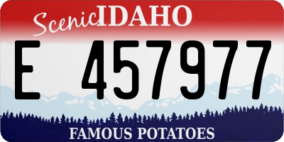ID license plate E457977
