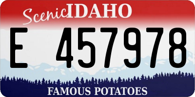 ID license plate E457978