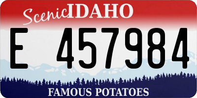 ID license plate E457984