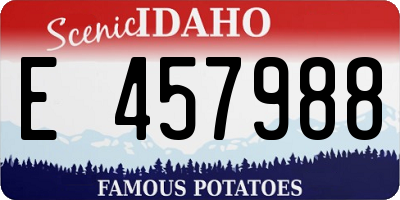 ID license plate E457988