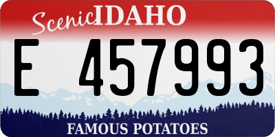 ID license plate E457993