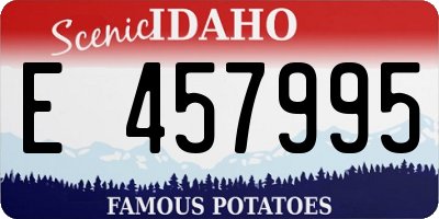 ID license plate E457995