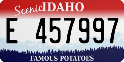 ID license plate E457997