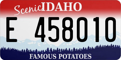 ID license plate E458010