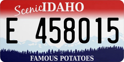 ID license plate E458015