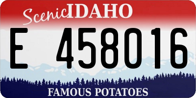 ID license plate E458016