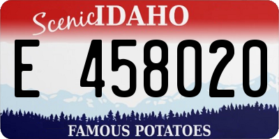 ID license plate E458020