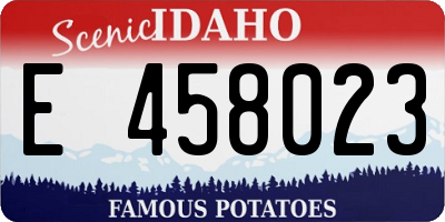 ID license plate E458023