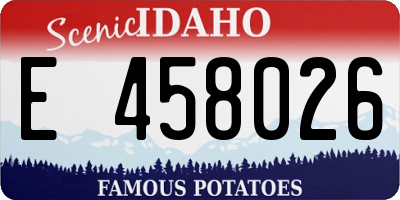 ID license plate E458026