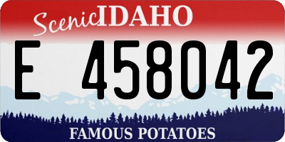 ID license plate E458042